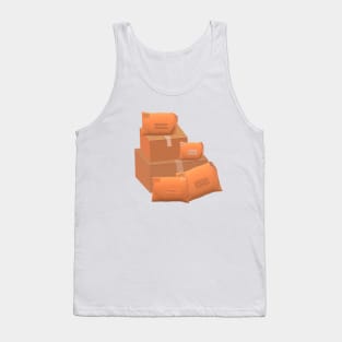 Happy Snail Mail Packages (White Background) Tank Top